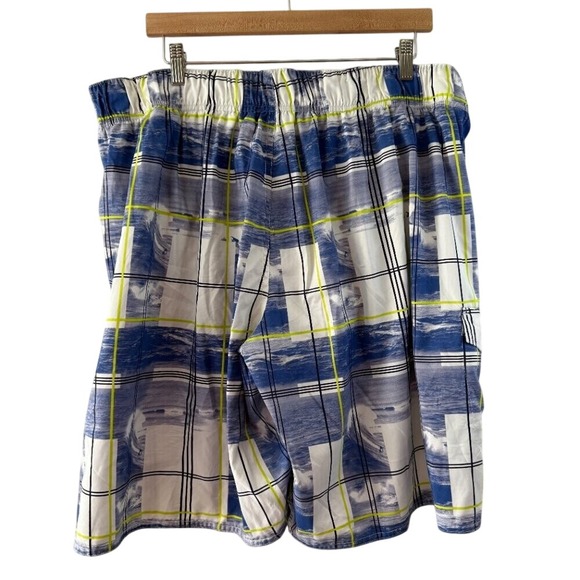 JOE BOXER Big Men's Size XXL Mesh Lined Swim Trunks Shorts Cargo Pocket BLUE - Picture 4 of 6